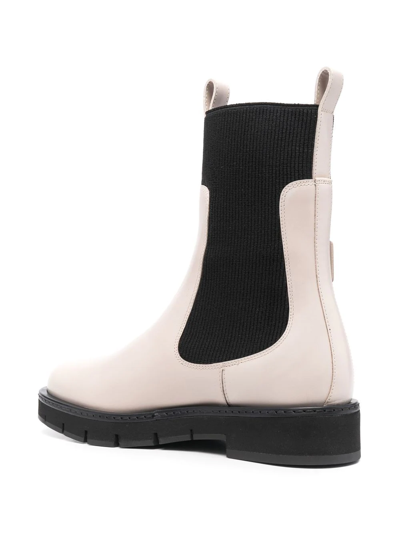 Ferragamo Rook Leather Chelsea Boots In Multicolor