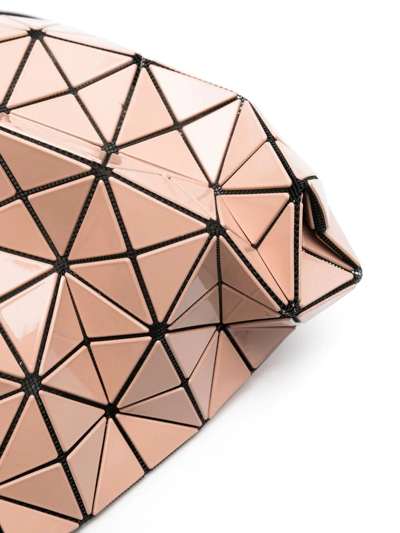 Shop Bao Bao Issey Miyake Geometric-pattern Faux-leather Shoulder Bag In Pink