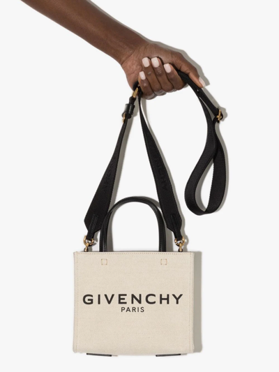 Shop Givenchy Logo-print Tote Bag In Neutrals