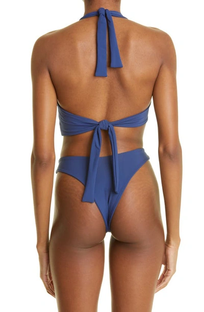 Shop Louisa Ballou Sex Wax One-piece Swimsuit In Navy