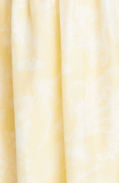 Vince Gathered Printed Silk Midi Skirt In Balm