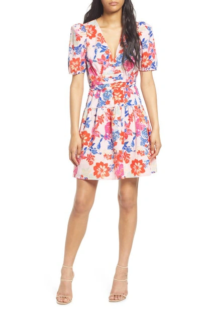 Vero Moda Remi Floral Short Sleeve Dress In Parfait Pink | ModeSens