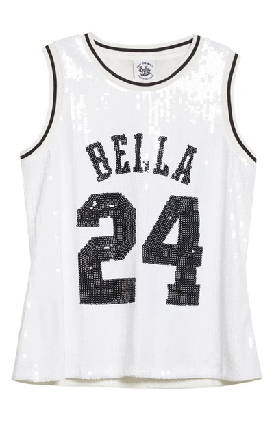 Shop Bella Dona Sequin Jersey Tank In White
