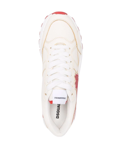 Shop Dsquared2 Logo-patch Lace-up Sneakers In White