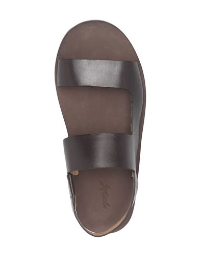 Shop Marsèll Wide-strap Sandals In Braun