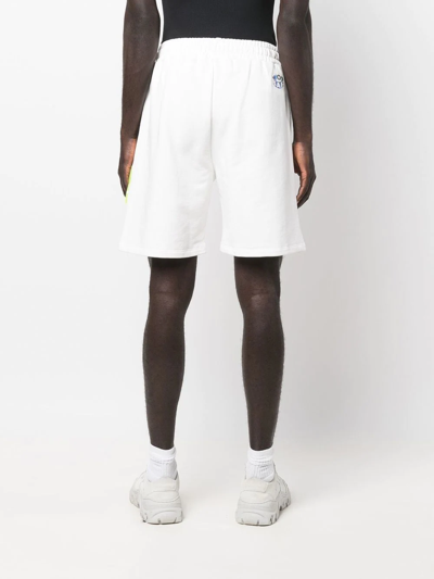 Shop Barrow Elasticated-waistband Bermuda Shorts In White