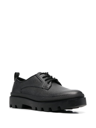 Shop Michael Kors Lewis Leather Derby Shoes In Black