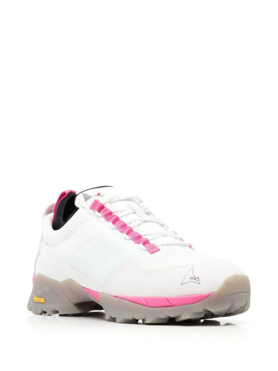 Roa Double Neal Mesh Hiking Sneakers In White