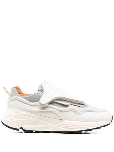 Shop Buttero Vara Panelled Touch-strap Sneakers In White