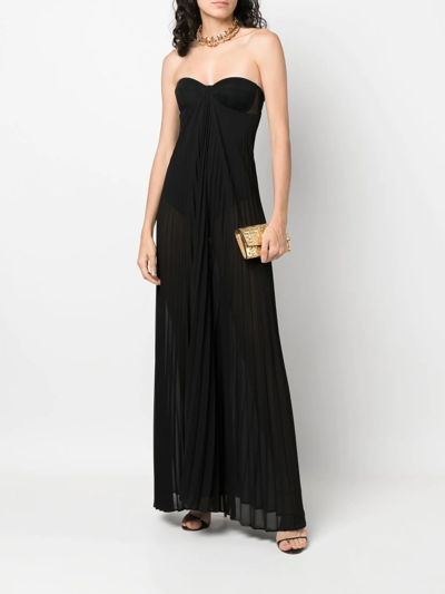 Shop Act N°1 Bustier-top Strapless Gown In Black