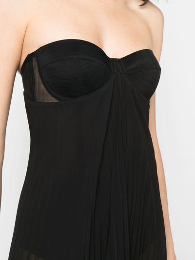Shop Act N°1 Bustier-top Strapless Gown In Black