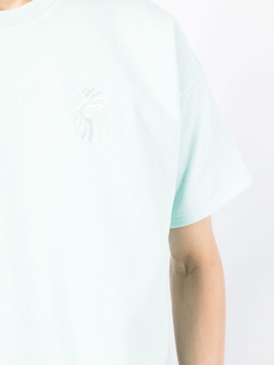 Shop Bape Black *a Bathing Ape® Logo-embroidered Cotton T-shirt In Grün