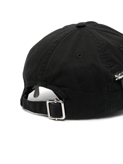 Shop Off-white Embroidered Baseball Cap In Black