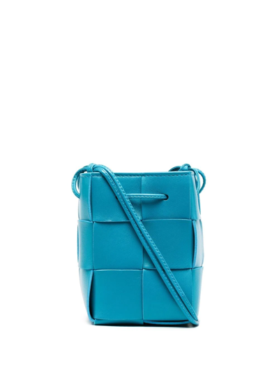 Bottega Veneta Mini Cassette Bucket Bag In Blue