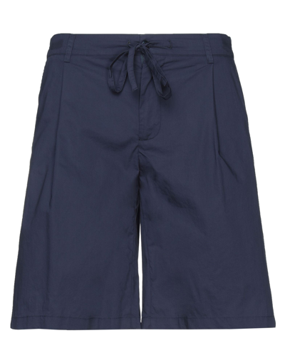 Shop Grey Daniele Alessandrini Man Shorts & Bermuda Shorts Midnight Blue Size 32 Cotton