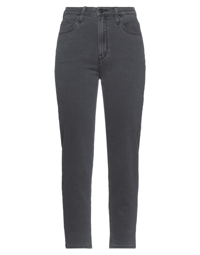 Shop Lee Woman Denim Pants Grey Size 26w-31l Cotton, Polyester, Elastane