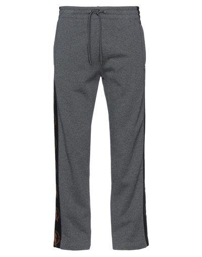 Shop Bikkembergs Man Pants Lead Size L Cotton, Wool, Polyester In Grey