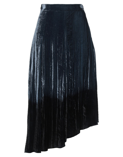 Shop Golden Goose Woman Midi Skirt Midnight Blue Size 4 Viscose, Polyamide