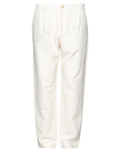 Shop Roberto Collina Man Pants Ivory Size 36 Polyamide, Cotton In White