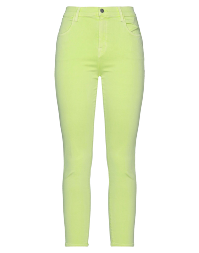 Shop J Brand Woman Jeans Acid Green Size 27 Cotton, Polyester, Lycra