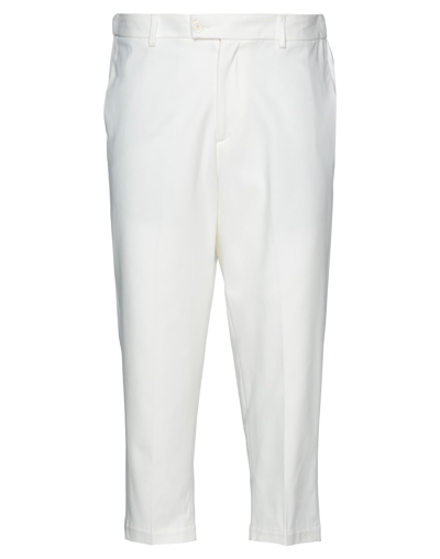 Shop Alessandro Dell'acqua Man Pants White Size 28 Cotton, Elastane