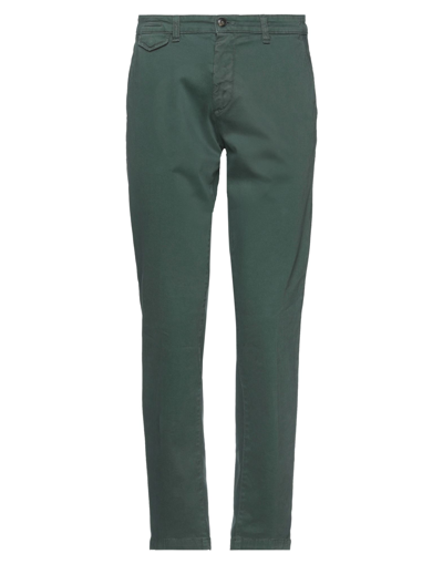 Shop Herman & Sons Man Pants Military Green Size 40 Cotton, Elastane