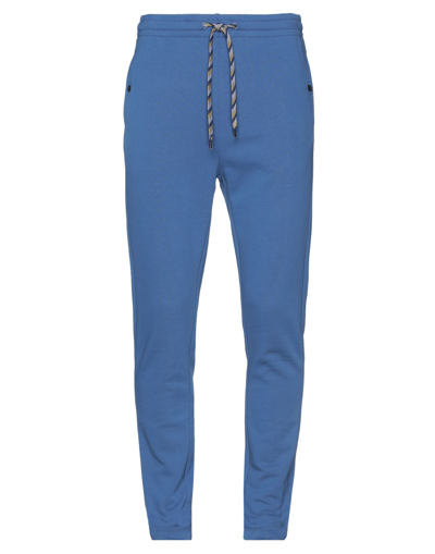 Shop Bikkembergs Man Pants Slate Blue Size S Cotton, Polyester
