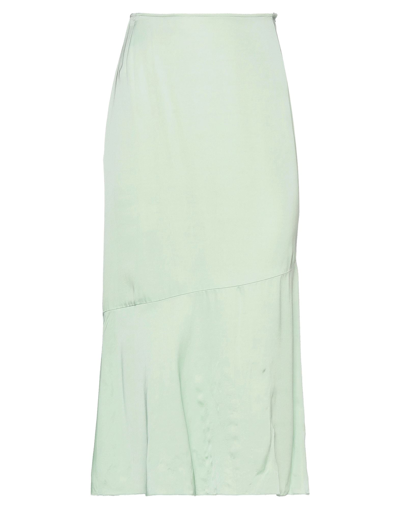 Shop Dries Van Noten Woman Midi Skirt Light Green Size 10 Viscose