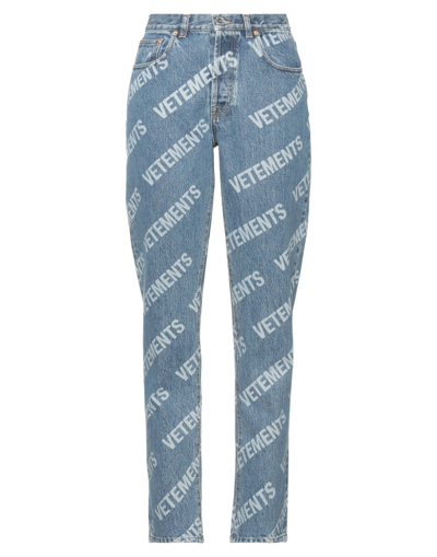 Shop Vetements Jeans In Blue