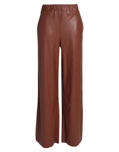 Shop Pierantonio Gaspari Woman Pants Brown Size 8 Polyurethane