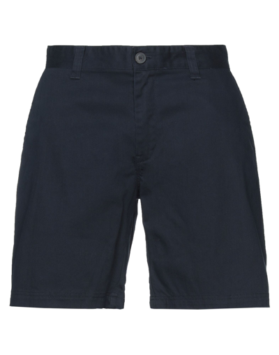 Shop Anerkjendt Man Shorts & Bermuda Shorts Midnight Blue Size Xxl Paper, Elastane