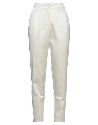 Shop Pierantonio Gaspari Woman Pants Ivory Size 8 Cotton, Acetate, Elastane In White