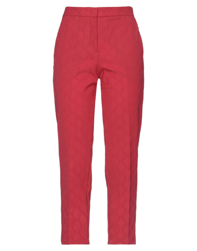 Shop Marco De Vincenzo Woman Pants Red Size 6 Polyester, Virgin Wool, Lycra