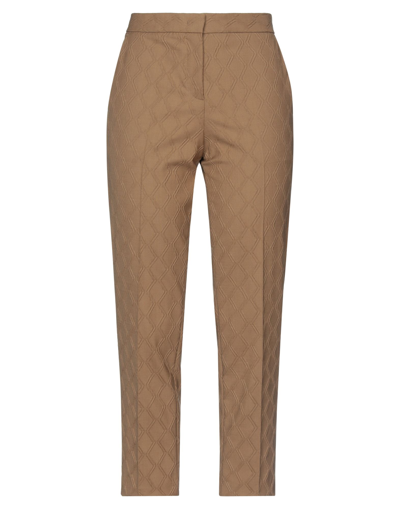 Shop Marco De Vincenzo Woman Pants Camel Size 8 Polyester, Virgin Wool, Lycra In Beige