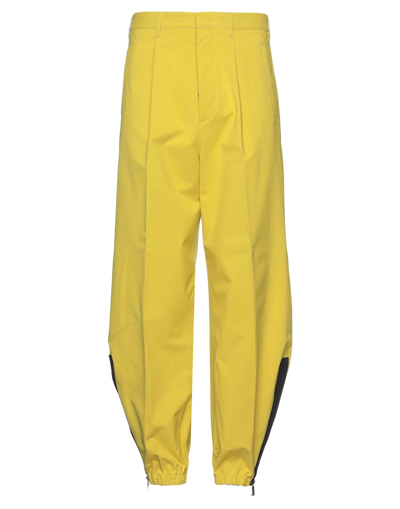 Shop Z Zegna Man Pants Yellow Size 34 Polyester