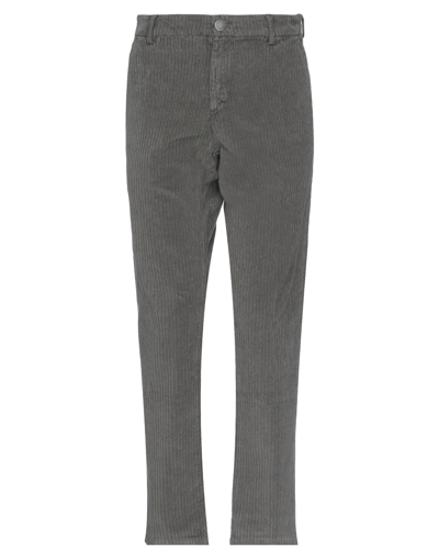 Shop Alessandro Dell'acqua Man Pants Lead Size 35 Cotton, Elastane In Grey