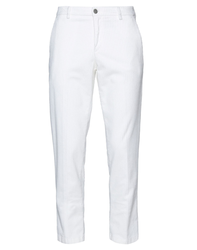 Shop Alessandro Dell'acqua Man Pants White Size 34 Cotton, Elastane