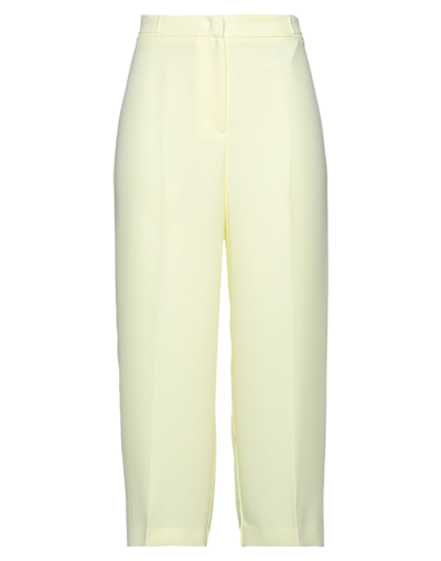 Shop Kocca Woman Cropped Pants Light Yellow Size 6 Polyester