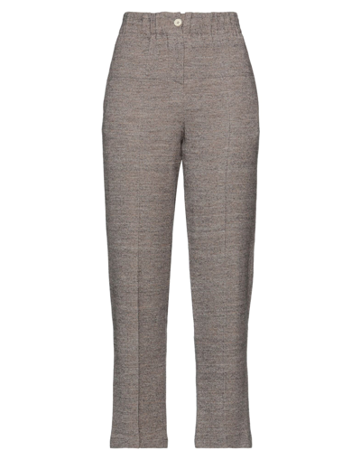 Alysi Woman Pants Khaki Size 8 Viscose, Cotton, Virgin Wool, Polyamide In Beige
