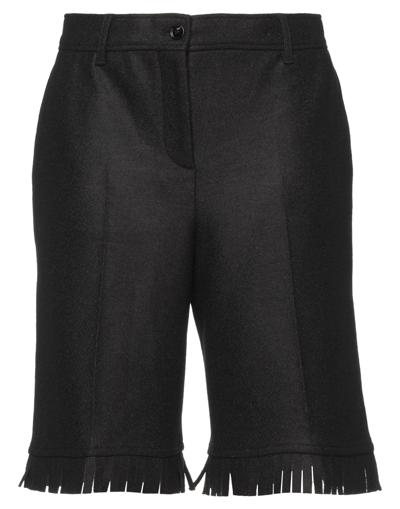 Shop Burberry Woman Shorts & Bermuda Shorts Black Size 6 Virgin Wool, Silk