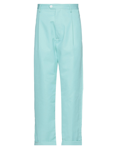 Shop J.w. Brine J. W. Brine Man Pants Turquoise Size 34 Polyester, Cotton In Blue