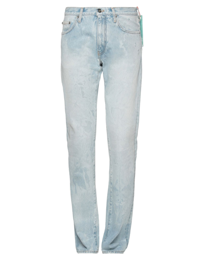 Shop Off-white Man Jeans Blue Size 31 Cotton, Wool, Acrylic