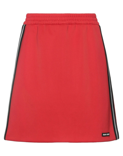 Shop Miu Miu Mini Skirts In Red