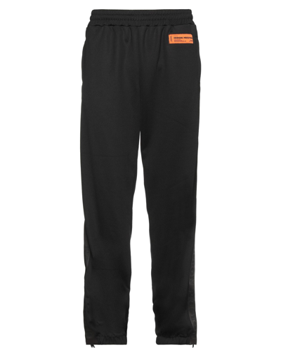 Shop Heron Preston Man Pants Black Size L Polyester, Cotton