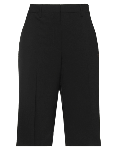 Shop Off-white Woman Cropped Pants Black Size 4 Polyester, Virgin Wool, Elastane