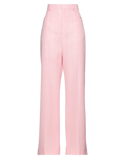 Shop Jacquemus Woman Pants Pink Size 10 Viscose, Silk