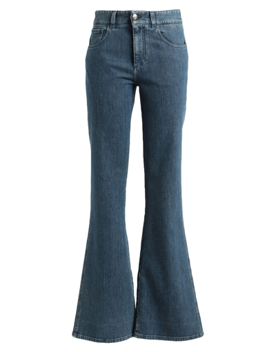 Shop Chloé Woman Jeans Blue Size 4 Cotton, Polyester, Elastane