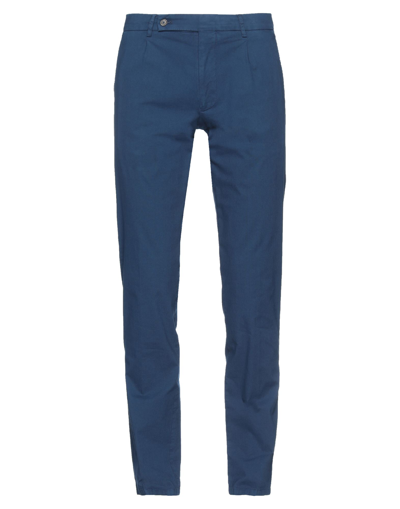 Shop Berwich Man Pants Blue Size 38 Cotton, Elastane