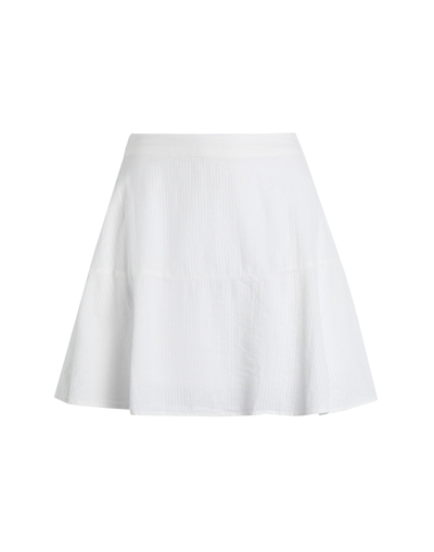 Shop Vero Moda Woman Mini Skirt White Size M Cotton, Linen