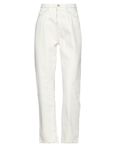 Shop Icon Denim Woman Jeans Ivory Size 29 Cotton In White
